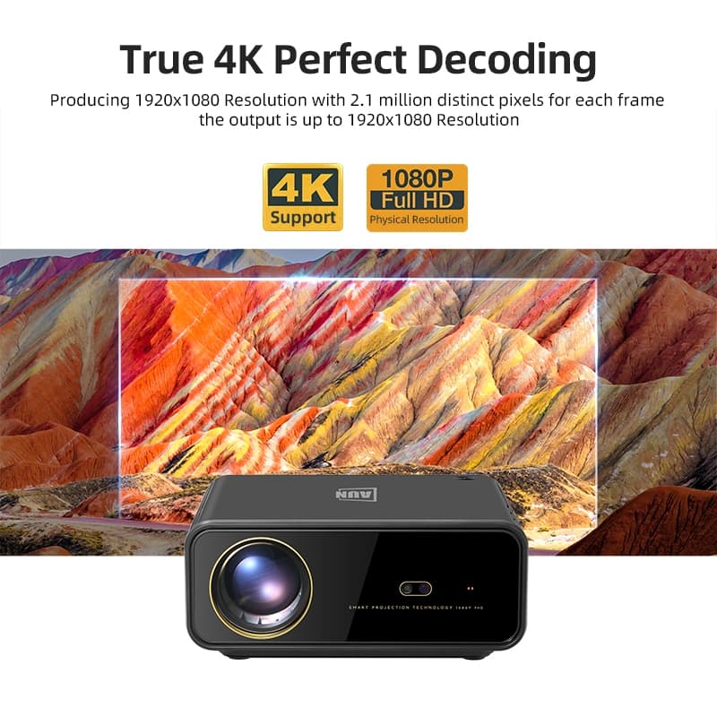 AUN U001 4K 18000 Lumens Portable Home Theater LED HD Digital Projector (EU Plug) 4