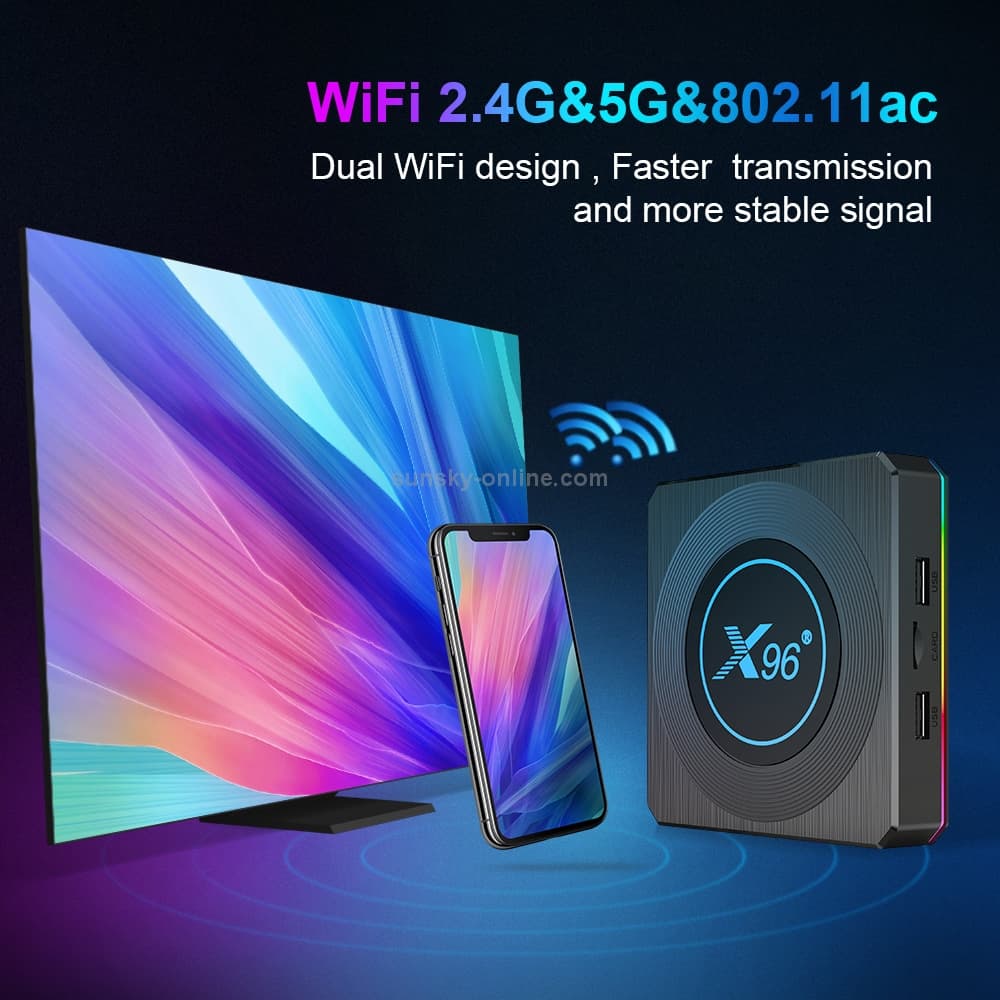 X96 X4 8K Android 11 TV Box — 4GB/64GB, Dual-Band WiFi (US Plug) 6