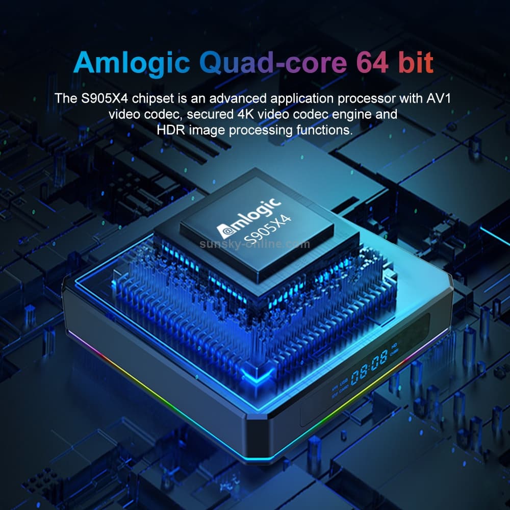 X96 X4 8K Android 11 TV Box — 4GB/64GB, Dual-Band WiFi (US Plug) — detail 6