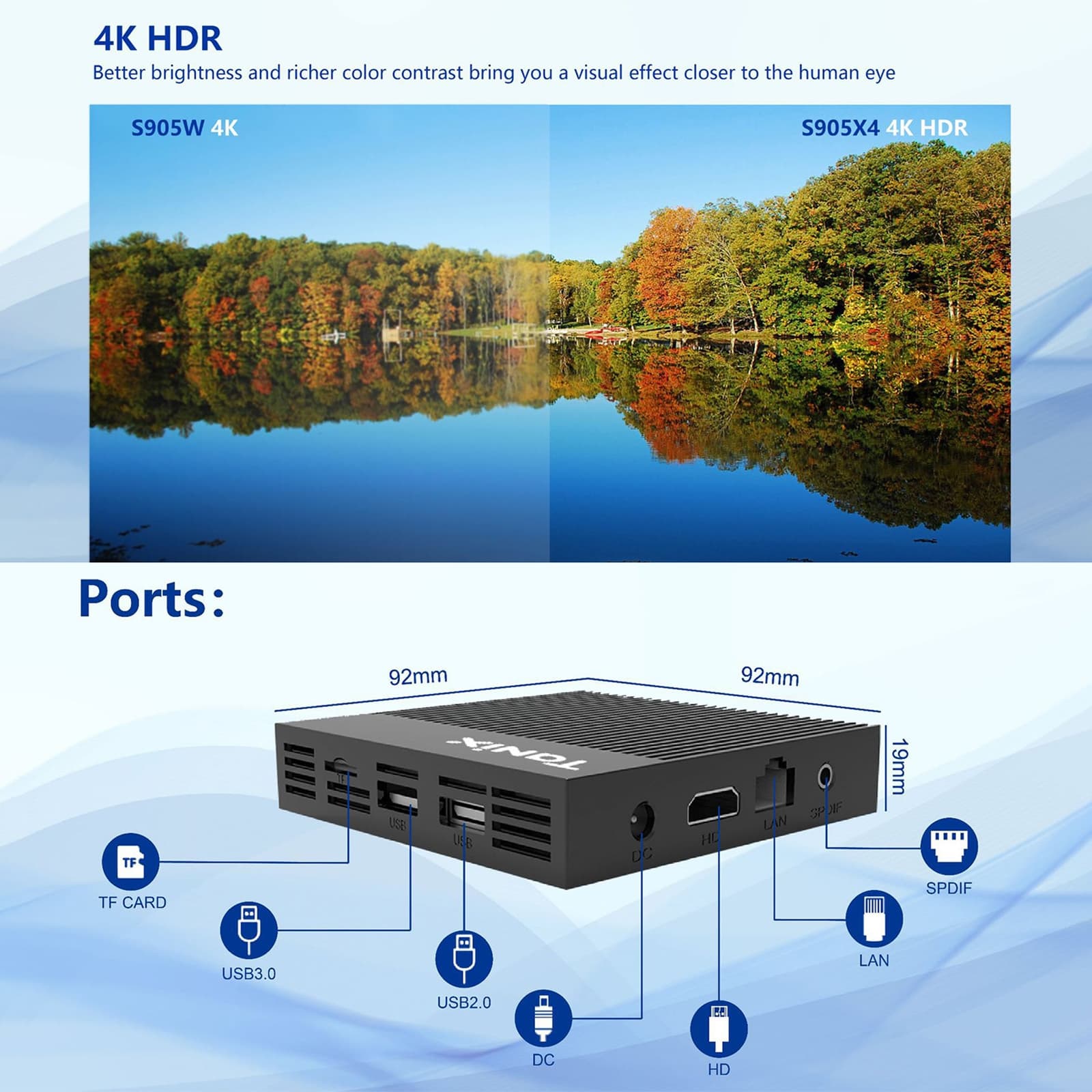 Tanix X4 Android 11 TV Box — 4GB/32GB, Dual WiFi + Bluetooth (UK Plug) — detail 6