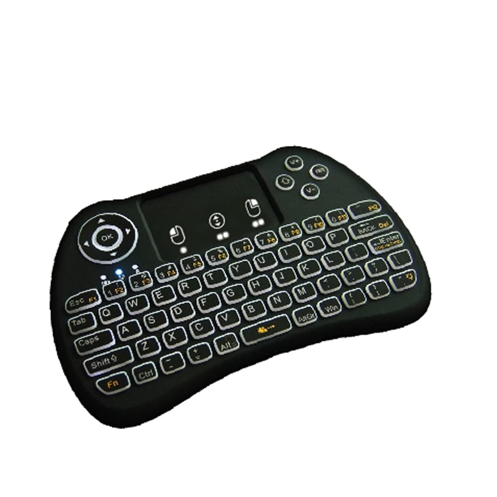 H9 2.4GHz Mini Wireless Air Mouse QWERTY Keyboard with White Backlight & Touchpad for PC 2