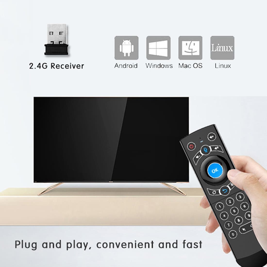 G21 Backlit Air Mouse Remote — 2.4GHz Wireless Keyboard 6