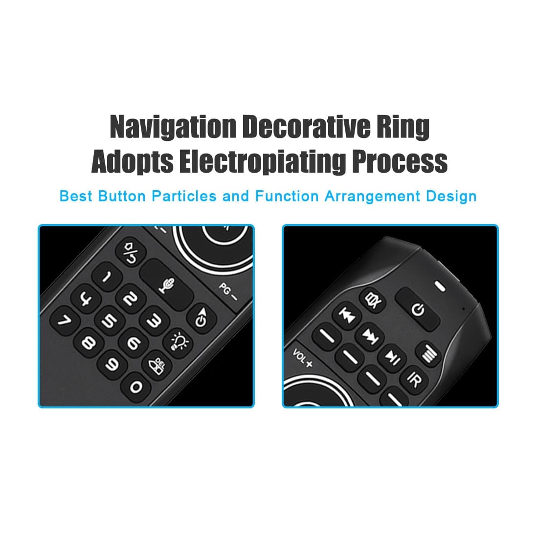G7V Pro Backlit Air Mouse Remote — 2.4GHz Wireless Keyboard — detail 3