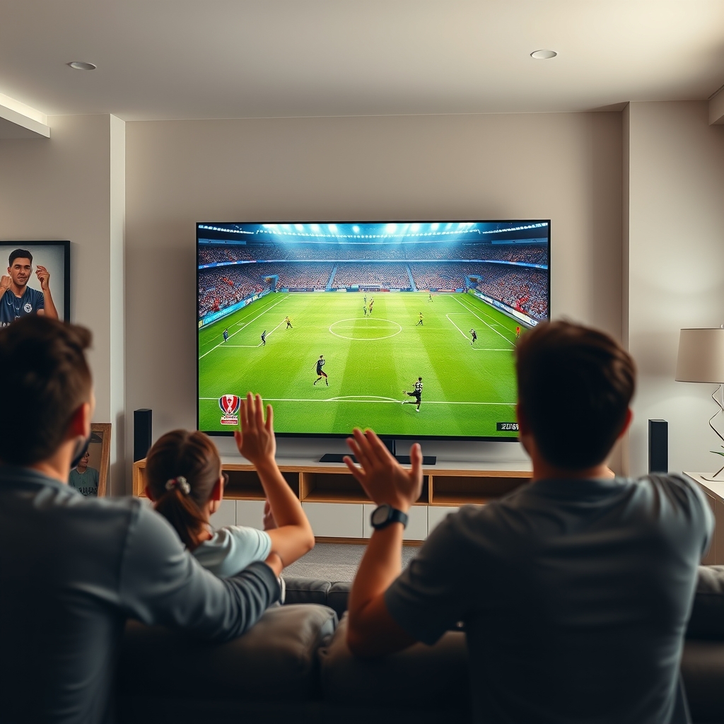 UEFA Champions League 2026 live streaming in 4K on a large screen TV